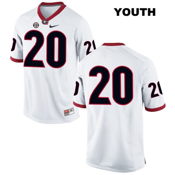 Georgia Bulldogs Youth J.R. Reed #20 NCAA No Name Authentic White Nike Stitched College Football Jersey GYR3756FQ